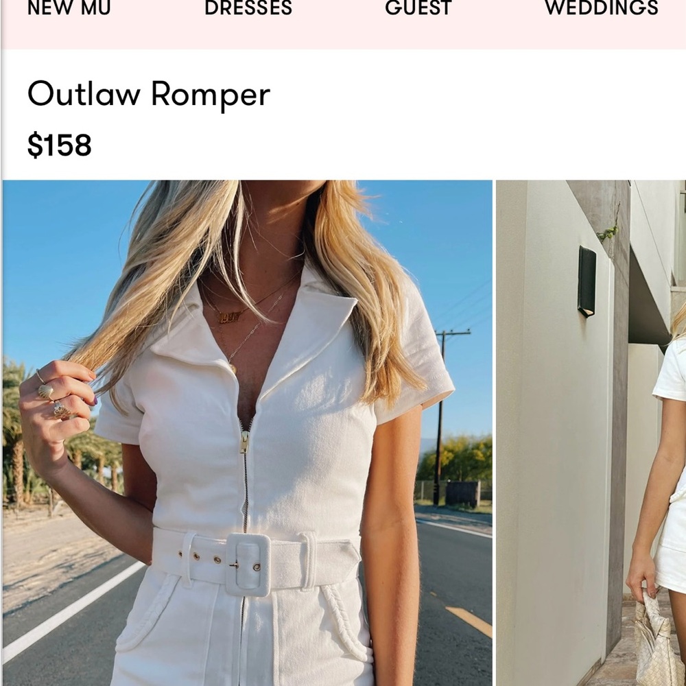 Show Me Your MuMu White Outlaw Romper